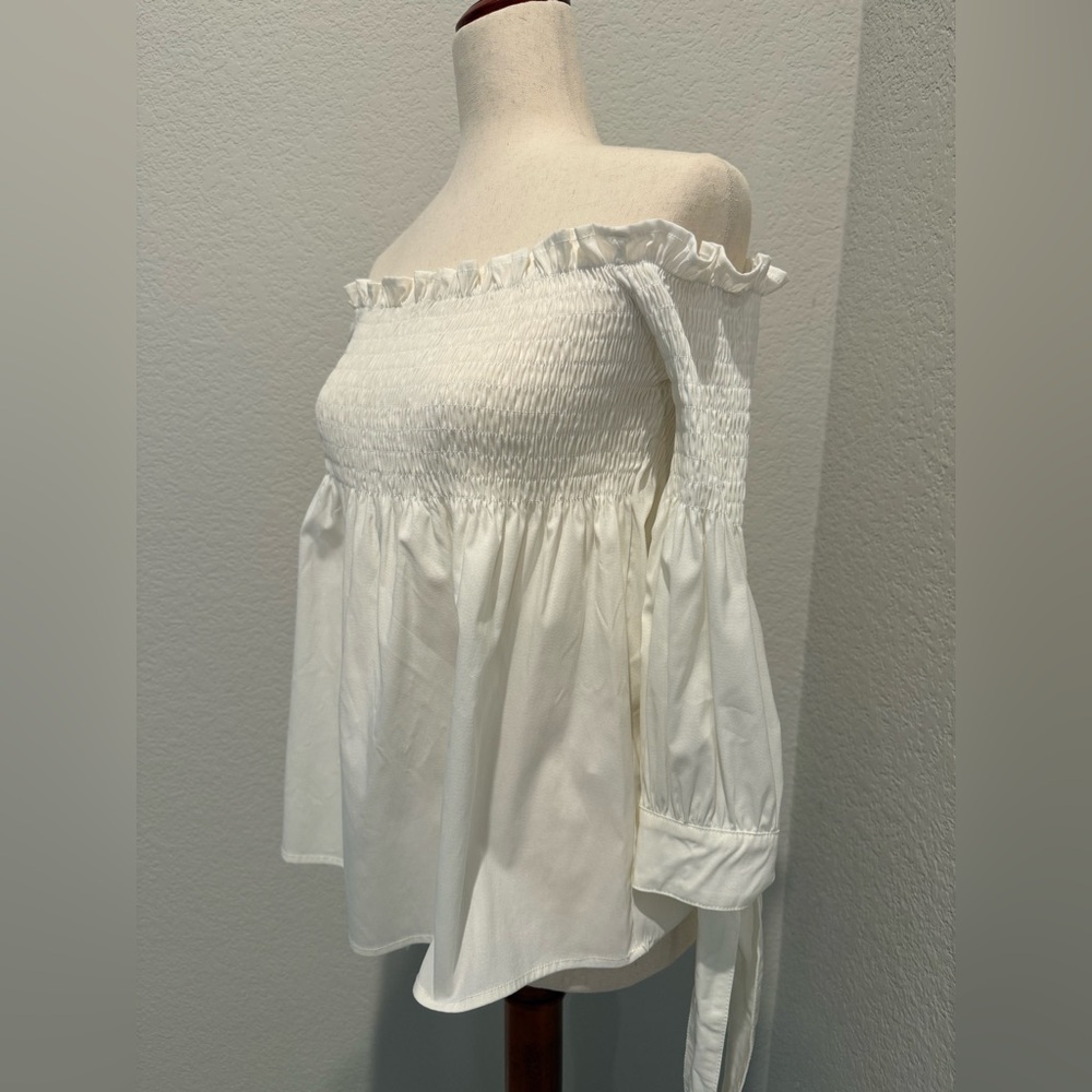 Free People White Off-Shoulder Blouse